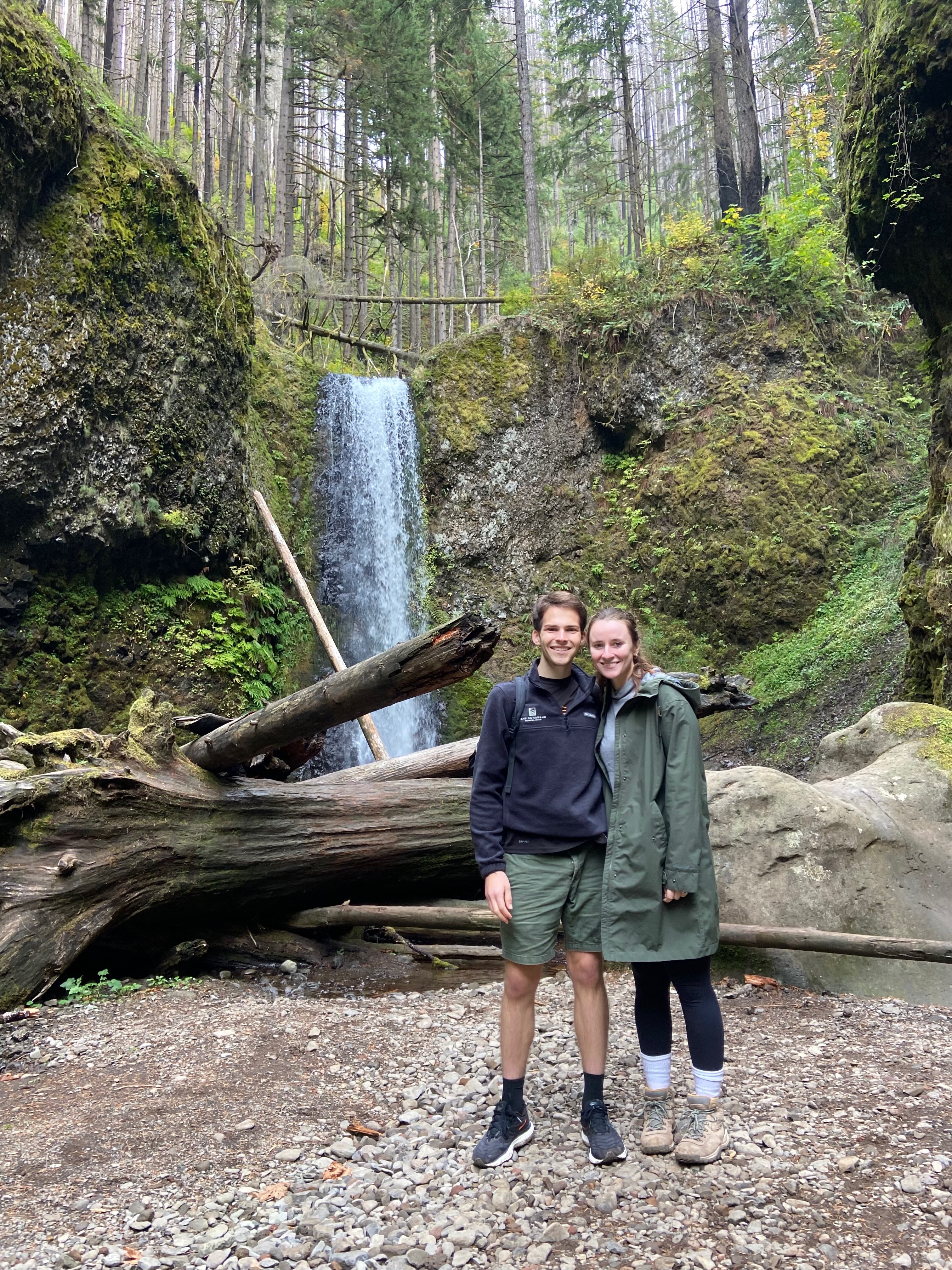 Phil and Marion at a waterfall
